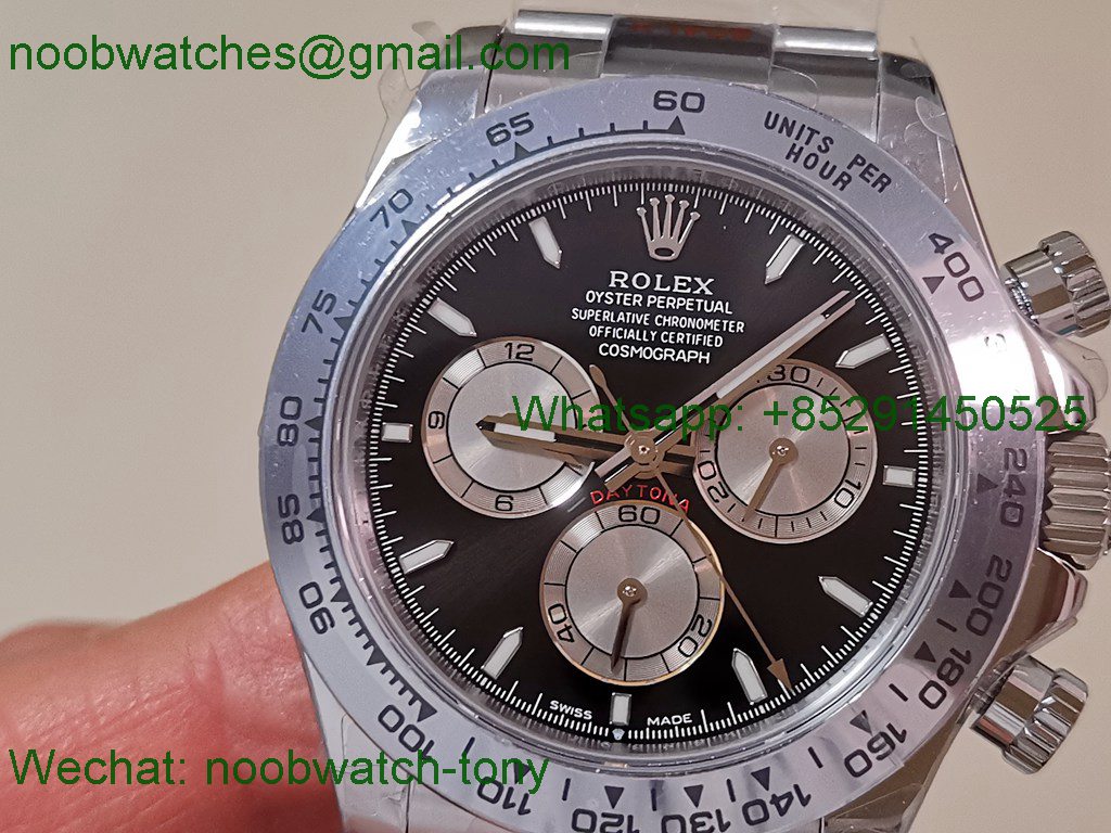 Replica Rolex Daytona 126509 904L White Gold Black Dial QF V6 SH4131 Heavy Gain Weight Best SuperCLone
