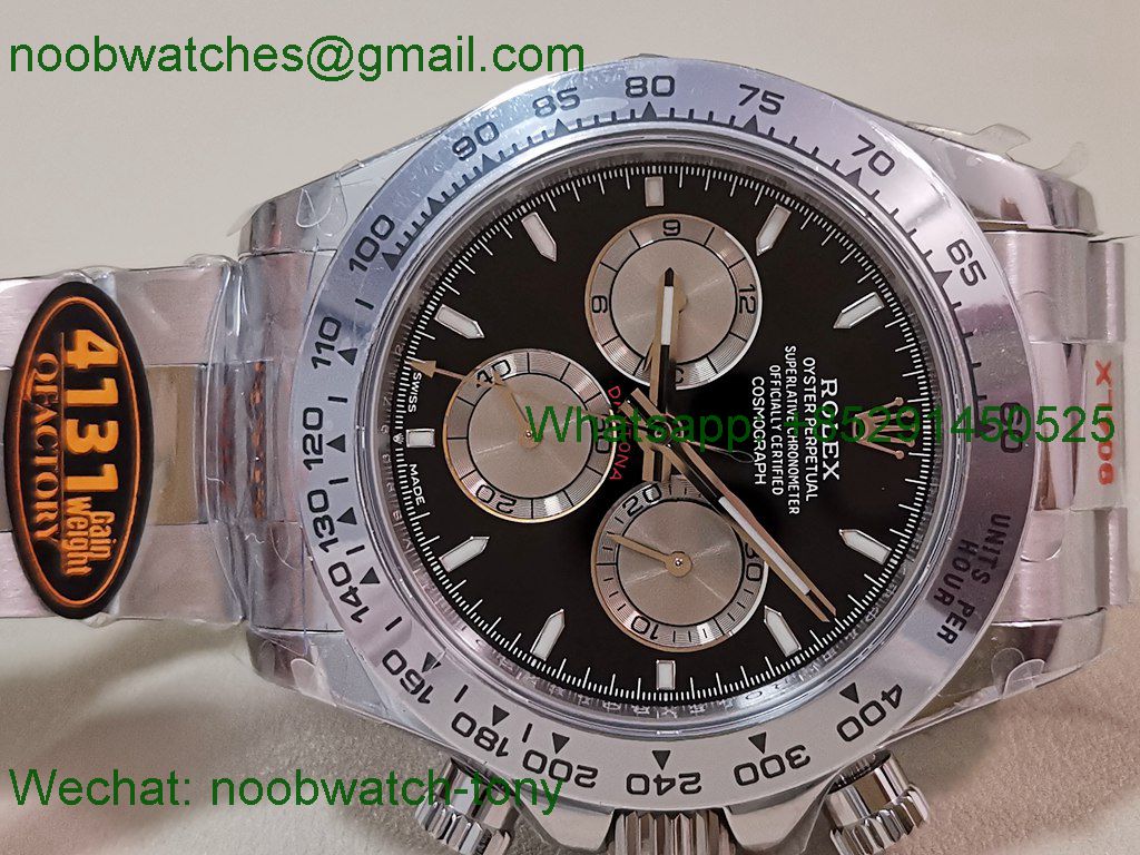 Replica Rolex Daytona 126509 904L White Gold Black Dial QF V6 SH4131 Heavy Gain Weight Best SuperCLone