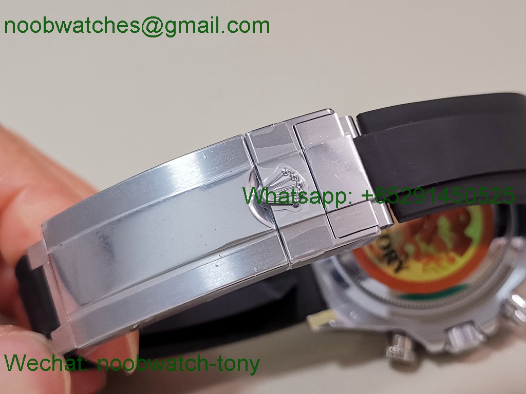 Replica Rolex Daytona 126519 V10 White Gold Black Dial QF QF4131 Heavy Gain Weight Best SuperClone OysterFlex