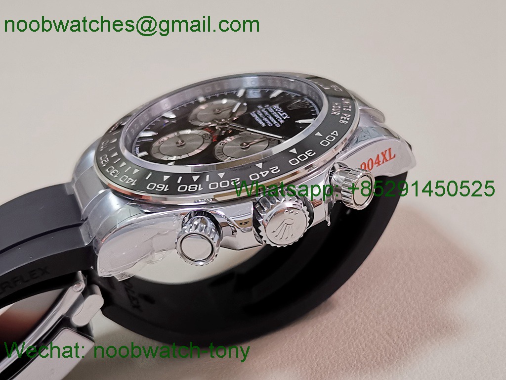 Replica Rolex Daytona 126519 V10 White Gold Black Dial QF QF4131 Heavy Gain Weight Best SuperClone OysterFlex