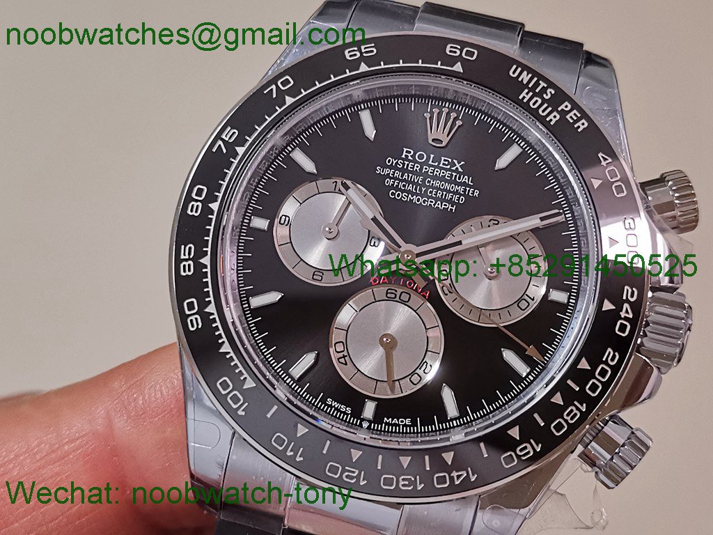 Replica Rolex Daytona 126519 V10 White Gold Black Dial QF QF4131 Heavy Gain Weight Best SuperClone OysterFlex