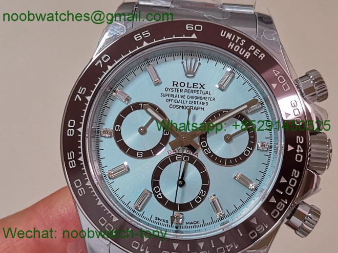 Replica Rolex Daytona 126506 Ice Blue Diamond Dial QF V5 SH4131 Best SuperClone
