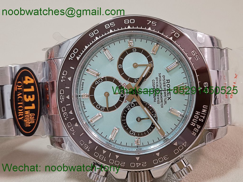 Replica Rolex Daytona 126506 Ice Blue Diamond Dial QF V5 SH4131 Best SuperClone