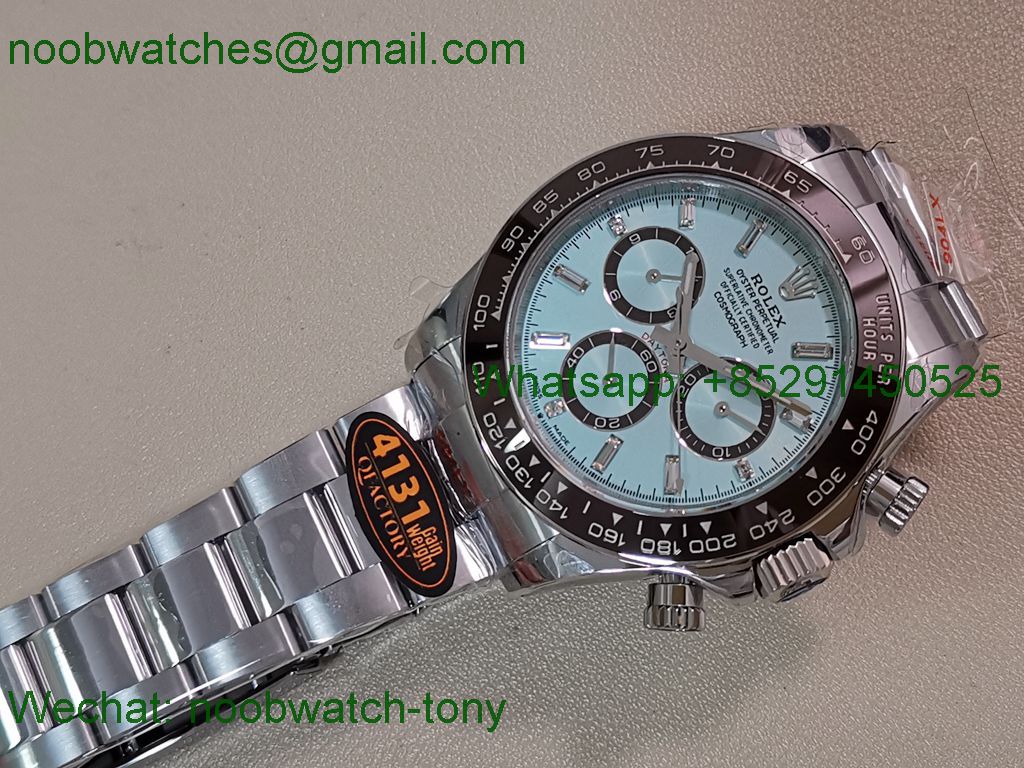 Replica Rolex Daytona 126506 Gain Weight Heavy QF 1:1 Best SuperClone Ice Blue Diamond Dial SH4131 V6