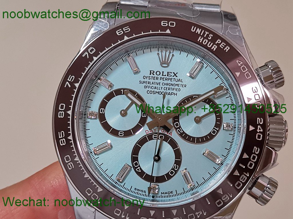 Replica Rolex Daytona 126506 Gain Weight Heavy QF 1:1 Best SuperClone Ice Blue Diamond Dial SH4131 V6