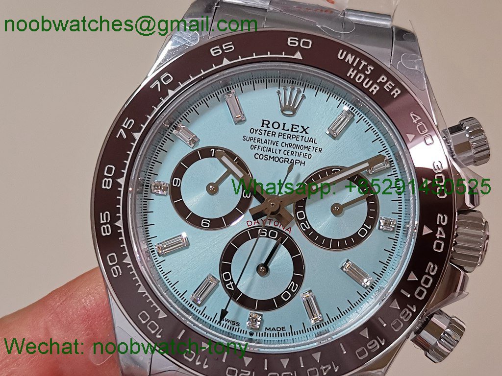 Replica Rolex Daytona 126506 Gain Weight Heavy QF 1:1 Best SuperClone Ice Blue Diamond Dial SH4131 V6