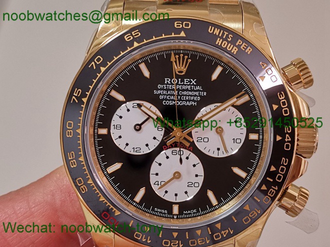 Replica Rolex Daytona 126528LN LeMans Yellow Gold QF 1:1 Best SuperClone QF4132 V9 Heavy Gain Weight 