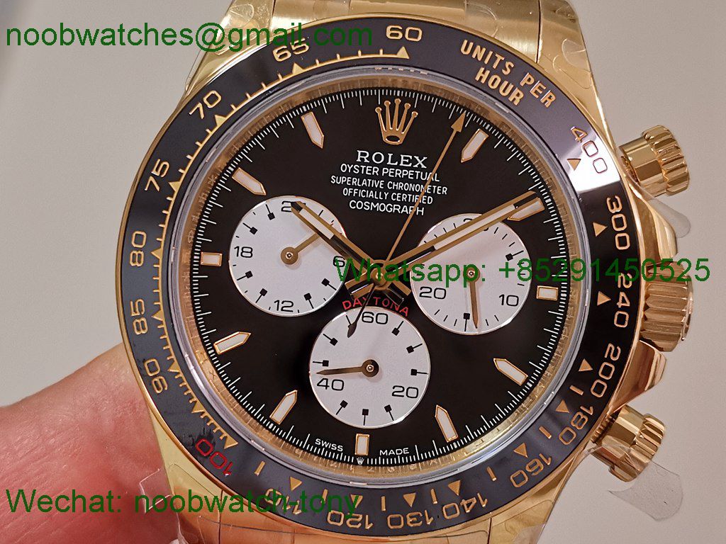 Replica Rolex Daytona 126528LN LeMans Yellow Gold QF 1:1 Best SuperClone QF4132 V9 Heavy Gain Weight 
