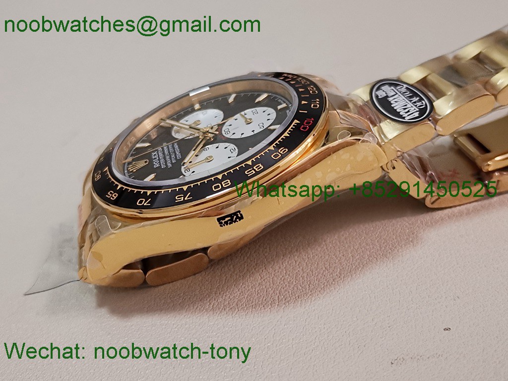 Replica Rolex Daytona 126528LN LeMans Yellow Gold QF 1:1 Best SuperClone QF4132 V9 Heavy Gain Weight 