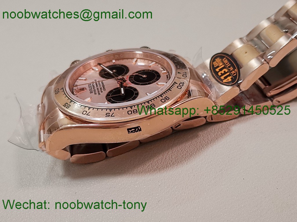 Replica Rolex Daytona 126505 Rose Gold QF V5 SH4131 Best SuperCLone