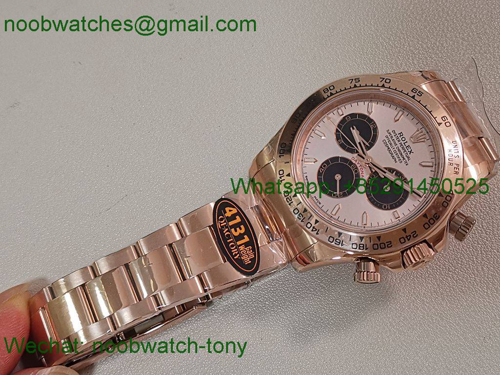 Replica Rolex Daytona 126505 Rose Gold QF V6 SH4131 Heavy Gain Weight Best SuperClone