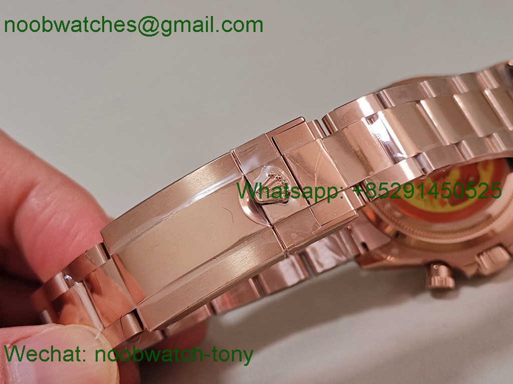 Replica Rolex Daytona 126505 Rose Gold Black Dial QF V5 SH4131 Best SuperCLone