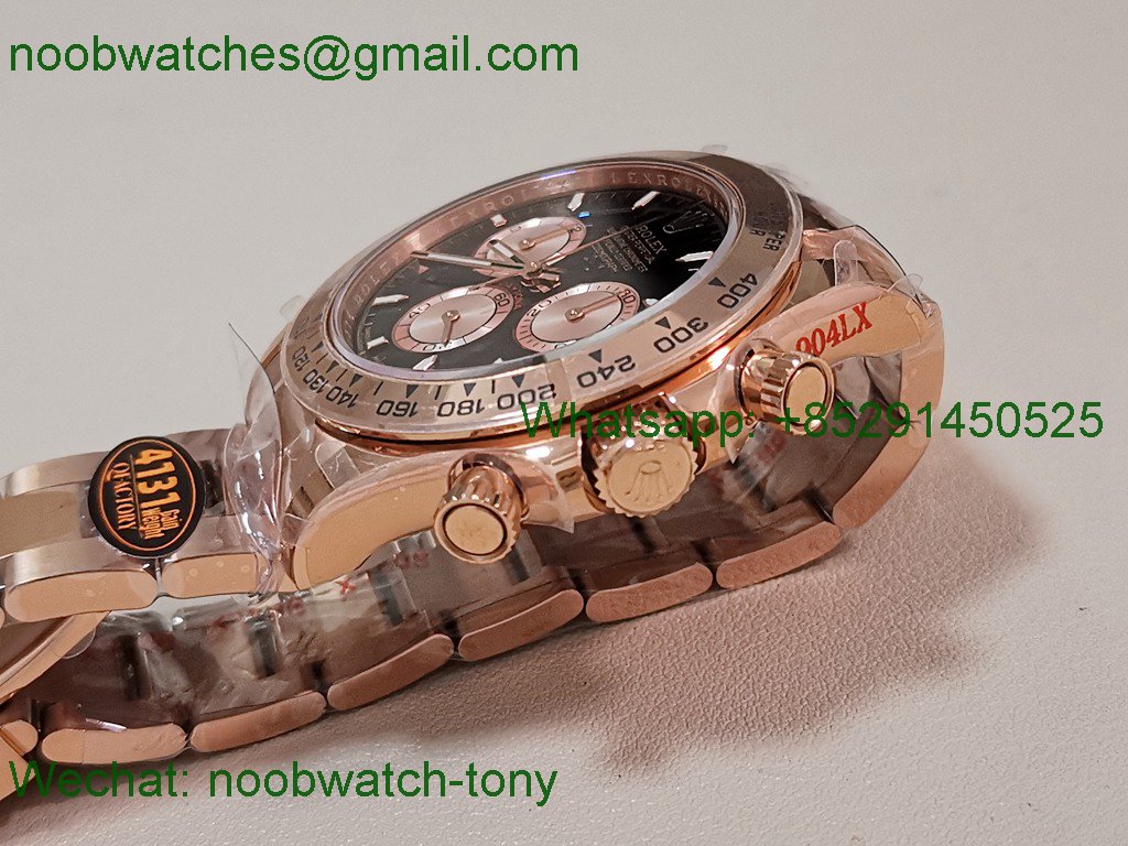 Replica Rolex Daytona 126505 Rose Gold Black Dial QF V5 SH4131 Best SuperCLone