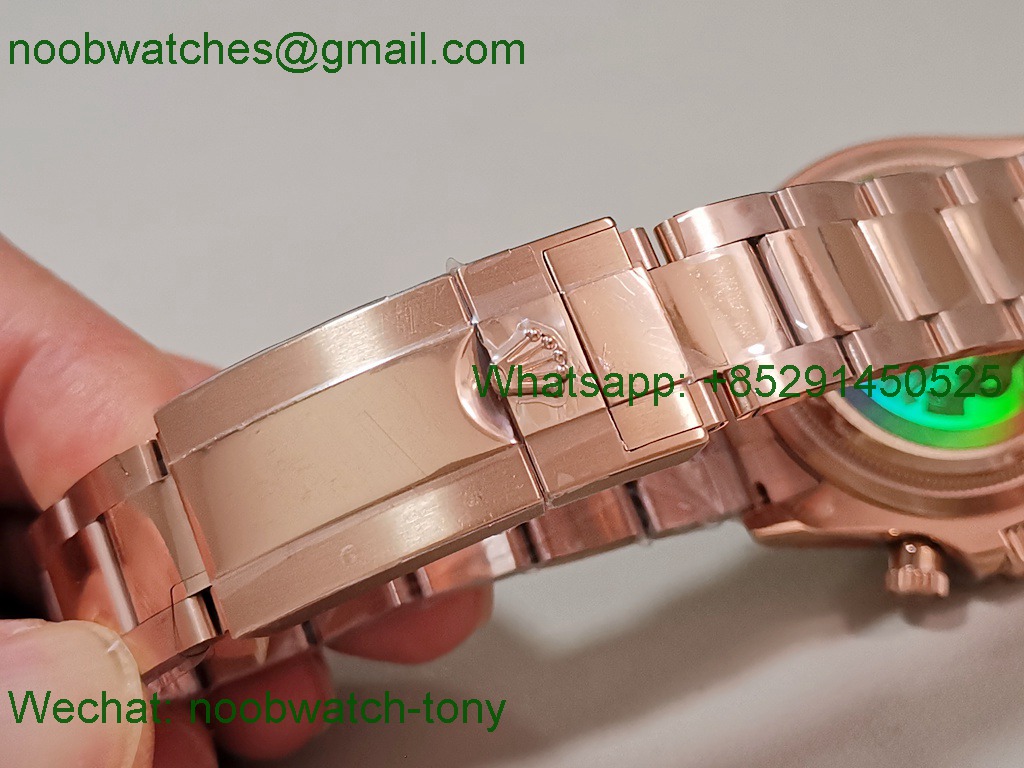 Replica Rolex Daytona 126505 Rose Gold Black Diamond Dial QF V6 SH4131 Heavy Gain Weight Best SuperClone