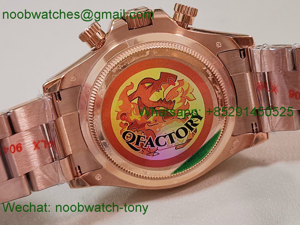 Replica Rolex Daytona 126505 Rose Gold Black Diamond Dial QF V6 SH4131 Heavy Gain Weight Best SuperClone