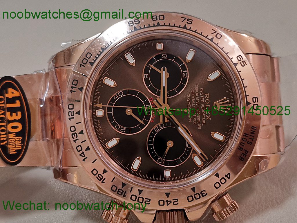 Replica Rolex Daytona 126505 Rose Gold Brown Dial QF V5 SH4131 Best SuperCLone
