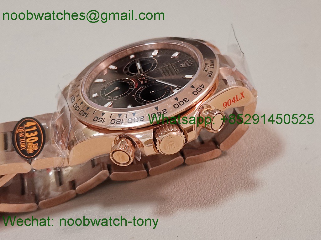 Replica Rolex Daytona 126505 Rose Gold Brown Dial QF V6 SH4131 Heavy Gain Weight Best SuperClone