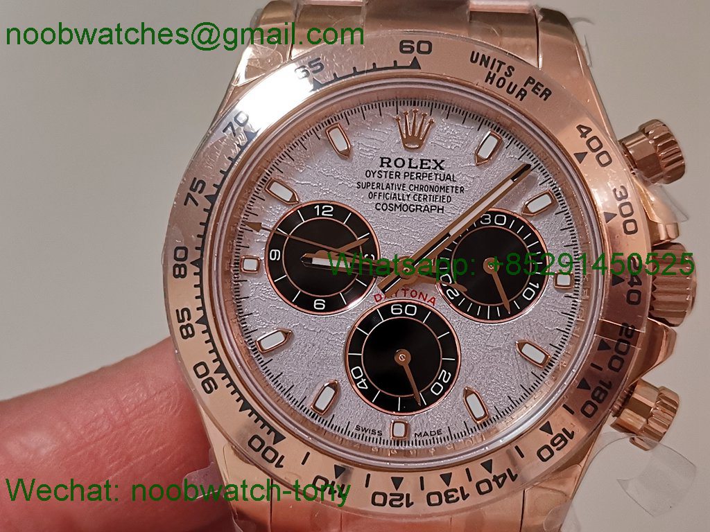 Replica Rolex Daytona 116505 QF 1:1 Best SuperClone Meteorite Dial SH4130 V5 Heavy Gain Weight