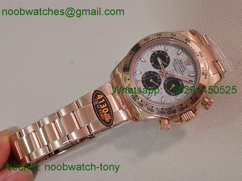 Replica Rolex Daytona 116505 QF 1:1 Best SuperClone Meteorite Dial SH4130 V5 Heavy Gain Weight
