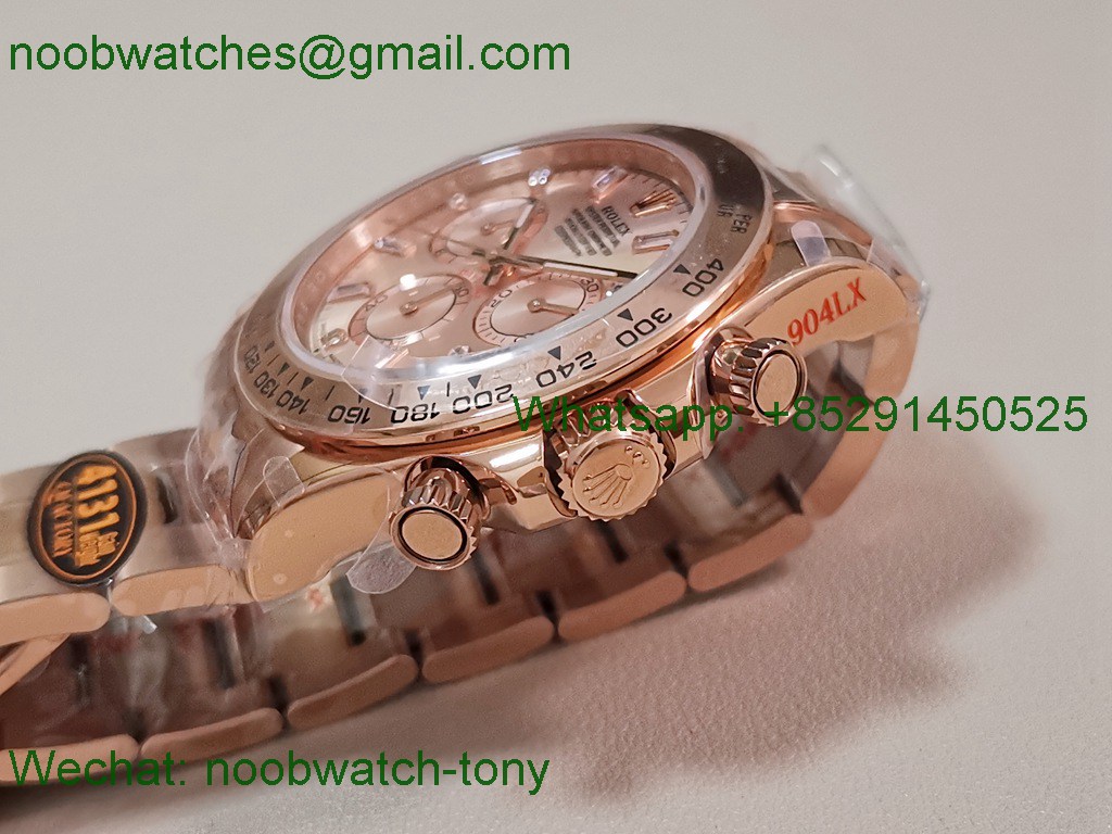 Replica Rolex Daytona 126505 Rose Gold RG Diamond Dial QF V5 QF4131 Best SuperClone