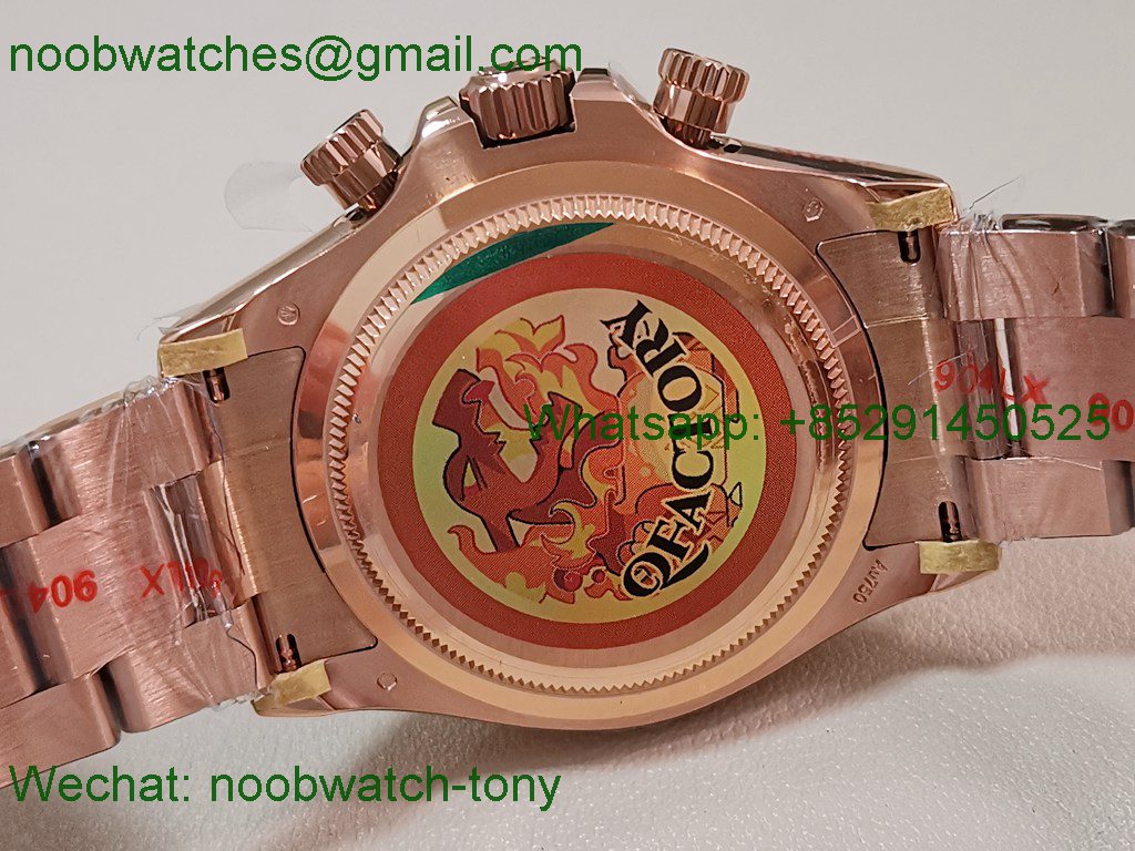 Replica Daytona 126505 Rose Gold RG Diamond Dial QF V6 SH4131 Heavy Gain Weight SuperClone Best 