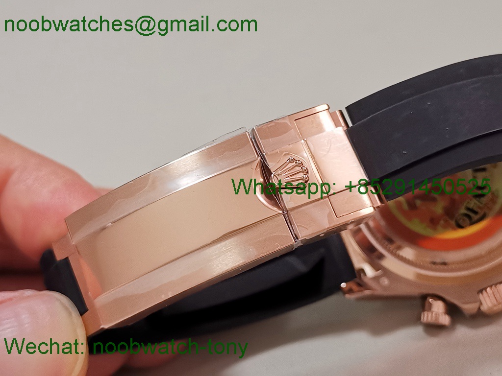 Replica Rolex Daytona 126515 Rose Gold Brown Dial V10 QF QF4131 Heavy Gain Weight Best SuperClone