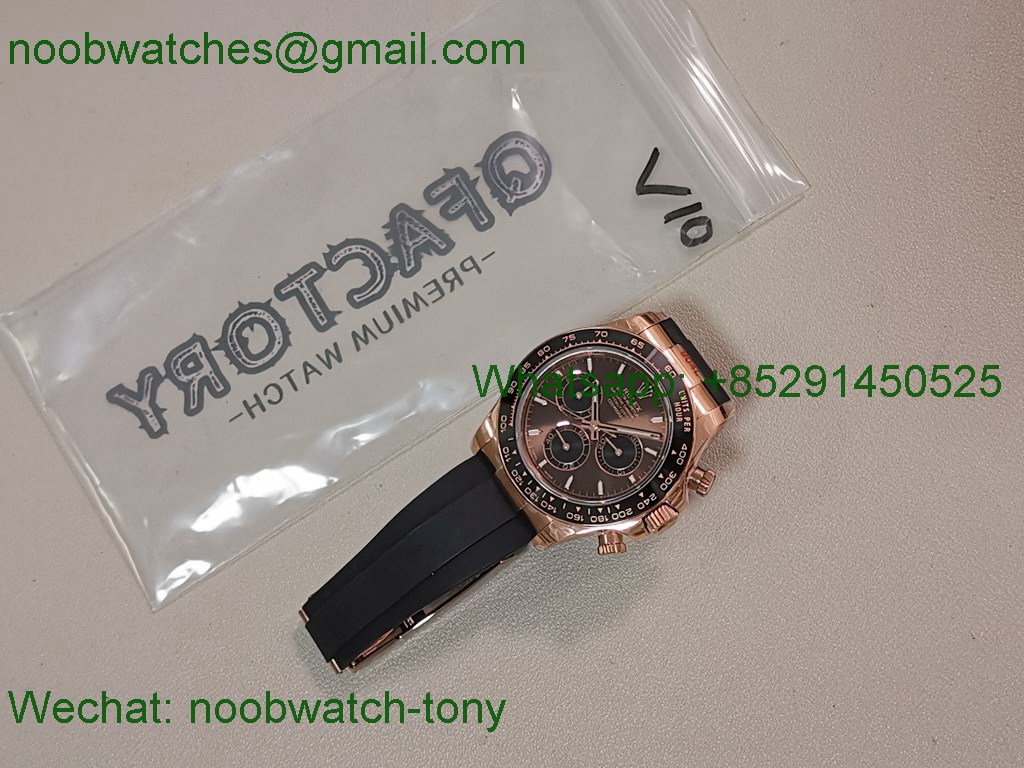 Replica Rolex Daytona 126515 Rose Gold Brown Dial V10 QF QF4131 Heavy Gain Weight Best SuperClone