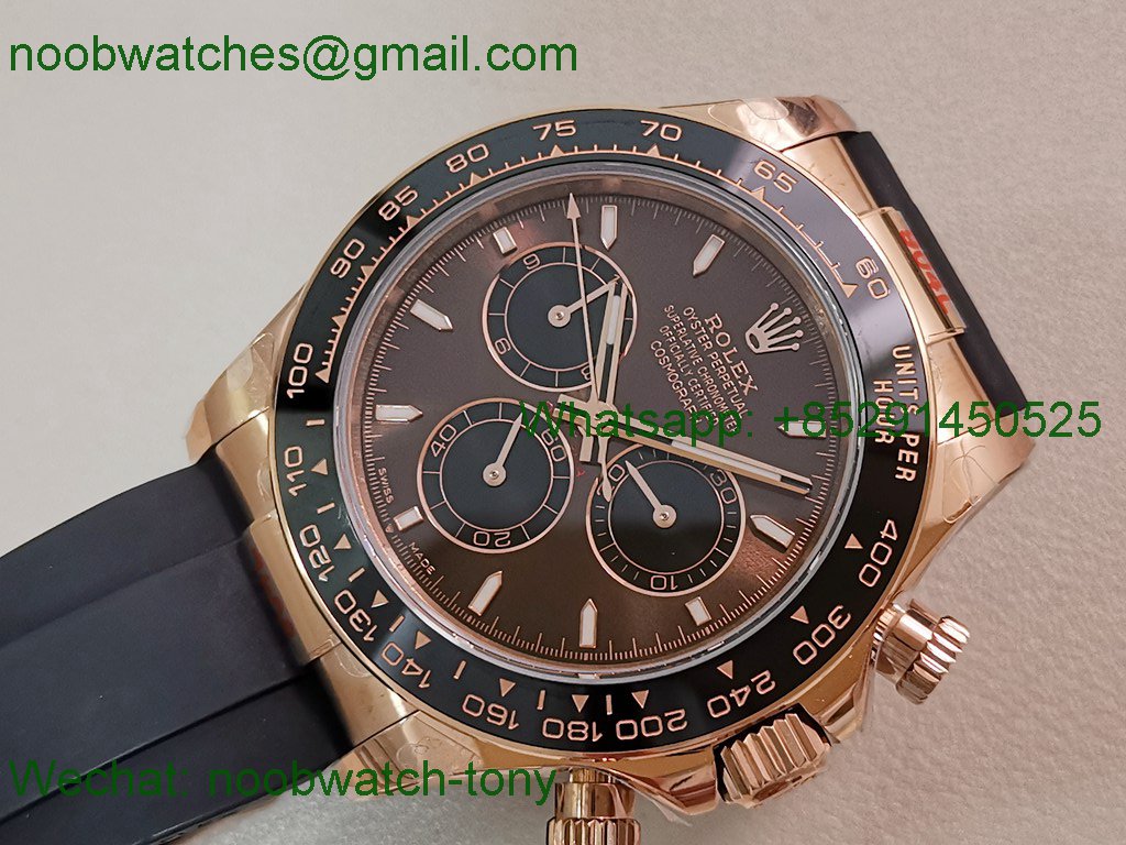Replica Rolex Daytona 126515 Rose Gold Brown Dial V10 QF QF4131 Heavy Gain Weight Best SuperClone