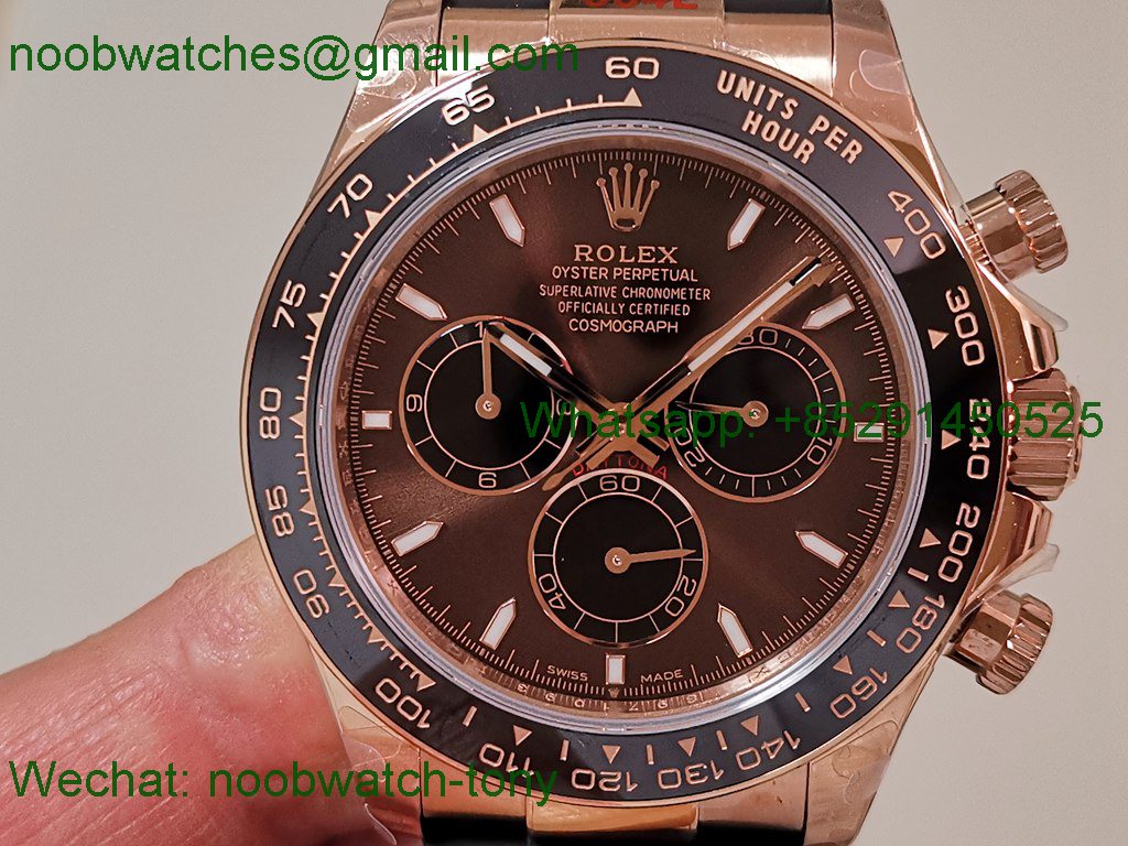 Replica Rolex Daytona 126515 Rose Gold Brown Dial V10 QF QF4131 Heavy Gain Weight Best SuperClone