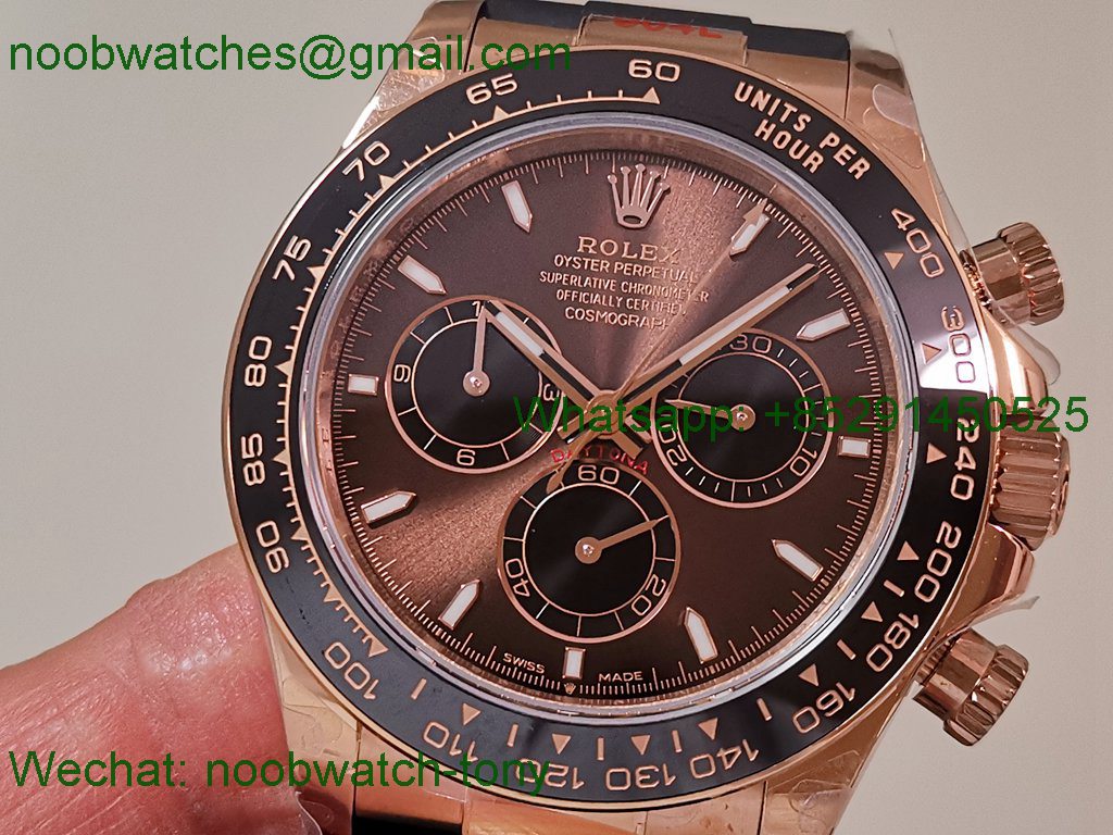 Replica Rolex Daytona 126515 Rose Gold Brown Dial V10 QF QF4131 Heavy Gain Weight Best SuperClone