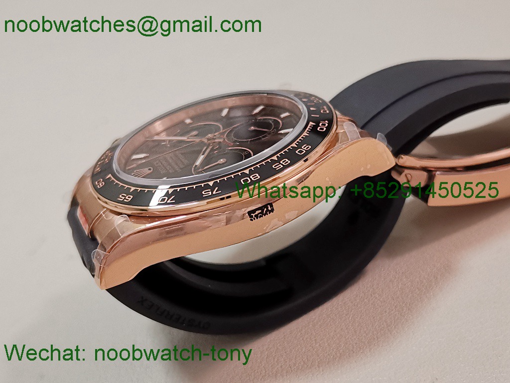 Replica Rolex Daytona 126515 Rose Gold Brown Dial V10 QF QF4131 Heavy Gain Weight Best SuperClone