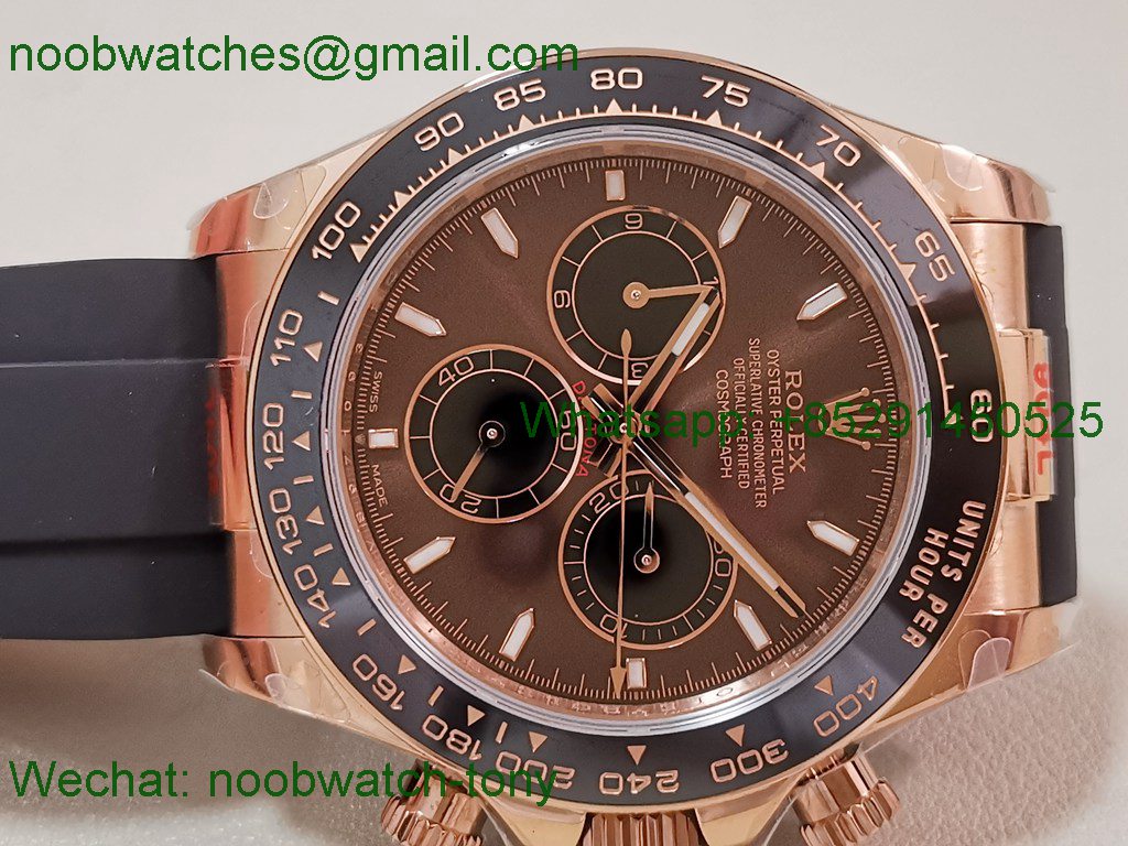 Replica Rolex Daytona 126515 Rose Gold Brown Dial V10 QF QF4131 Heavy Gain Weight Best SuperClone
