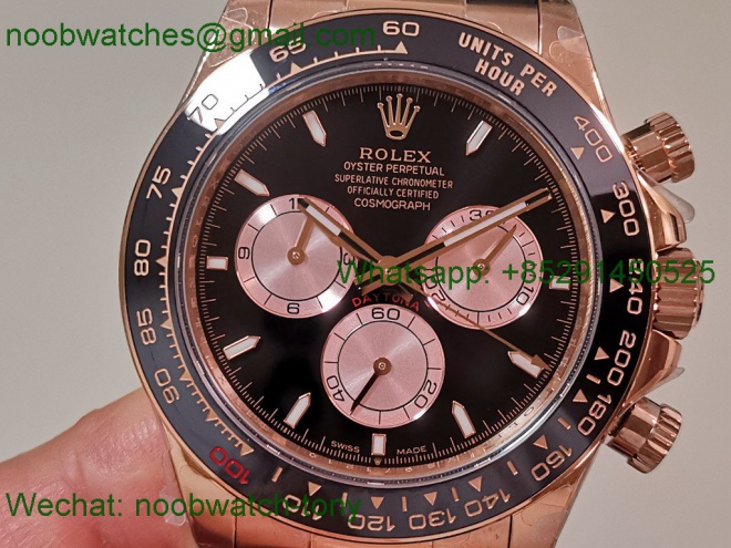 Replica Rolex Daytona 126515 Rose Gold Black Dial V10 QF QF4131 Heavy Gain Weight Best SuperClone