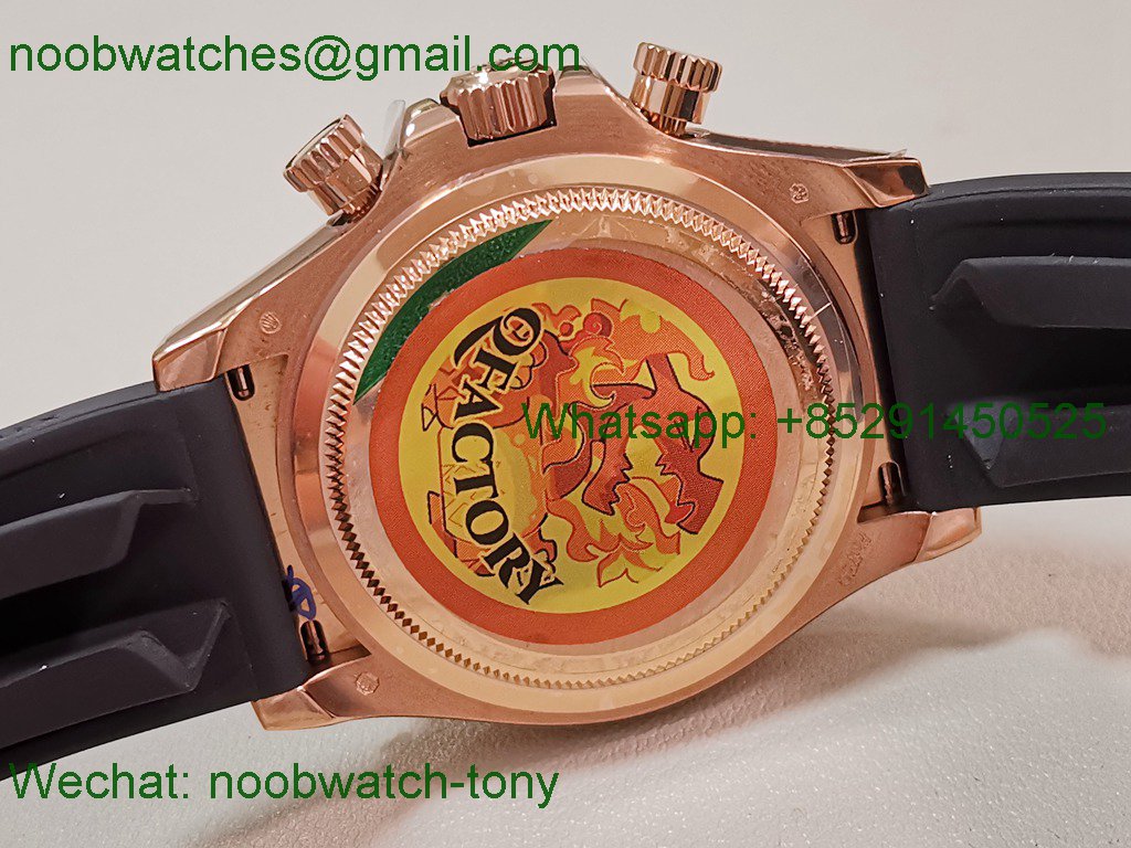 Replica Rolex Daytona 126515 Rose Gold Black Dial V10 QF QF4131 Heavy Gain Weight Best SuperClone