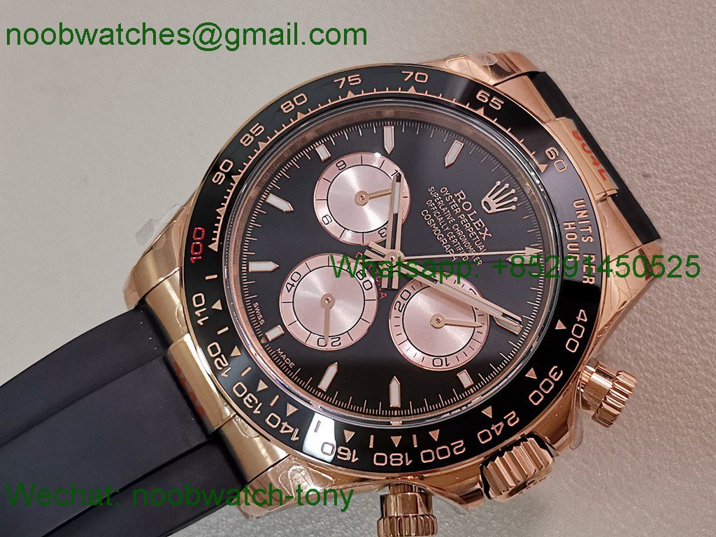 Replica Rolex Daytona 126515 Rose Gold Black Dial V10 QF QF4131 Heavy Gain Weight Best SuperClone