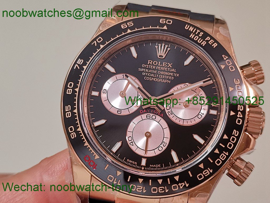 Replica Rolex Daytona 126515 Rose Gold Black Dial V10 QF QF4131 Heavy Gain Weight Best SuperClone