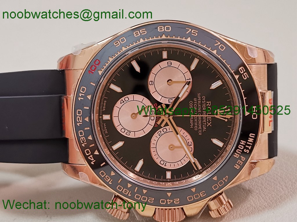 Replica Rolex Daytona 126515 Rose Gold Black Dial V10 QF QF4131 Heavy Gain Weight Best SuperClone