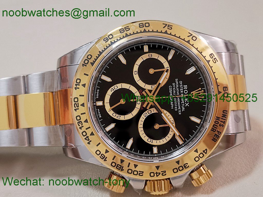 Replica Rolex Daytona 126503 SS Yellow Gold Heavy Gain Weight VSF 1:1 Best SuperClone Black Dial DD4131