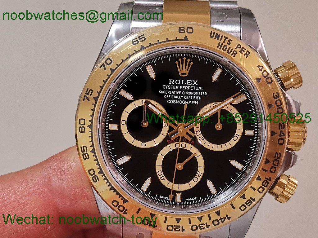 Replica Rolex Daytona 126503 SS Yellow Gold Heavy Gain Weight VSF 1:1 Best SuperClone Black Dial DD4131