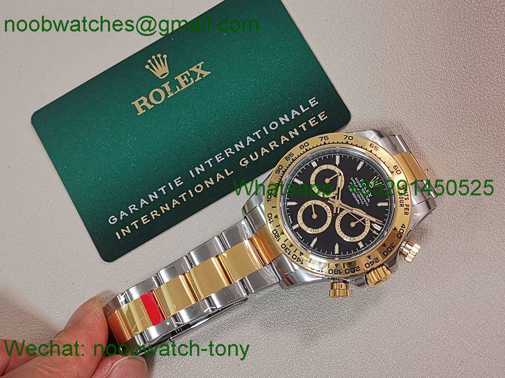Replica Rolex Daytona 126503 SS Yellow Gold Heavy Gain Weight VSF 1:1 Best SuperClone Black Dial DD4131