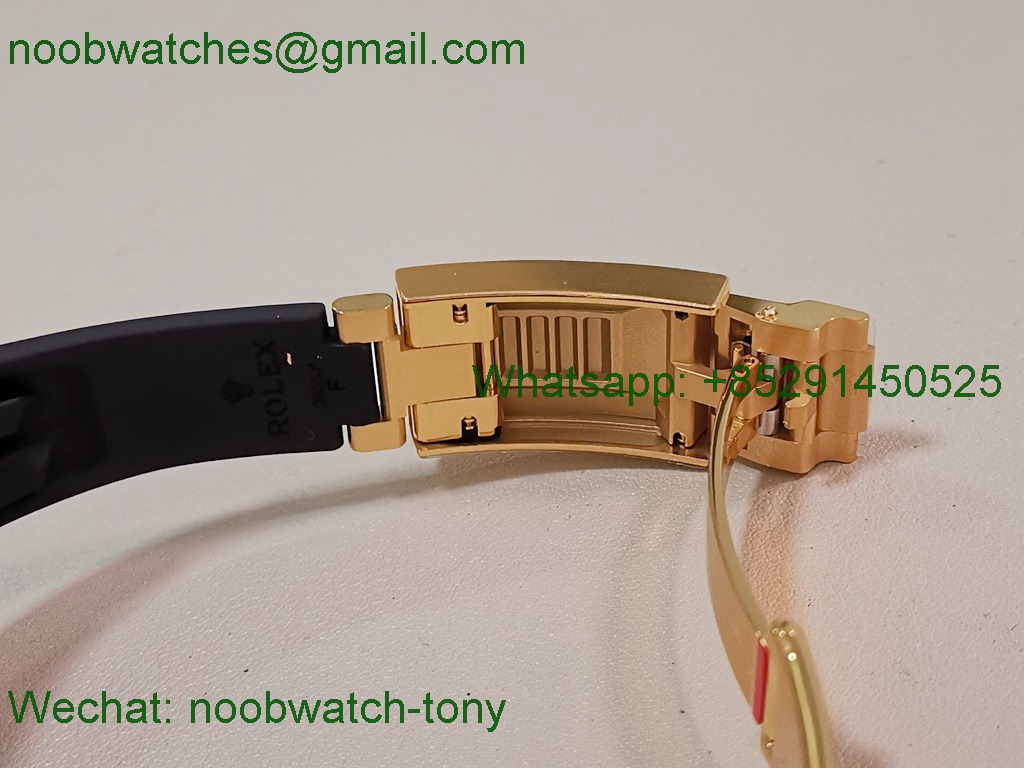 Replica Rolex Daytona 126518 Heavy Gain Weight VSF 1:1 Best SuperClone Black Gold Dial Oysterflex Rubber DD4131