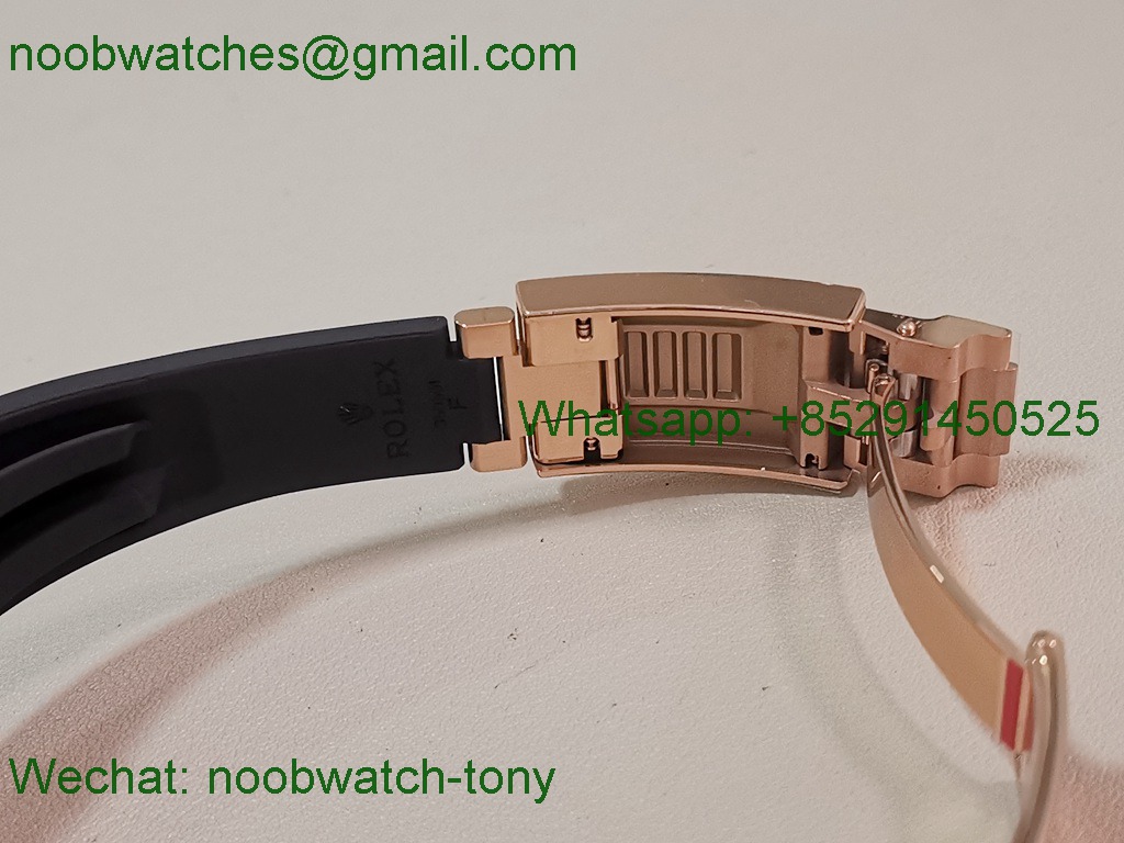 Replica Rolex Daytona 126515 Rose Gold Heavy Gain Weight VSF 1:1 Best SuperClone Black Dial Oysterflex Rubber DD4131