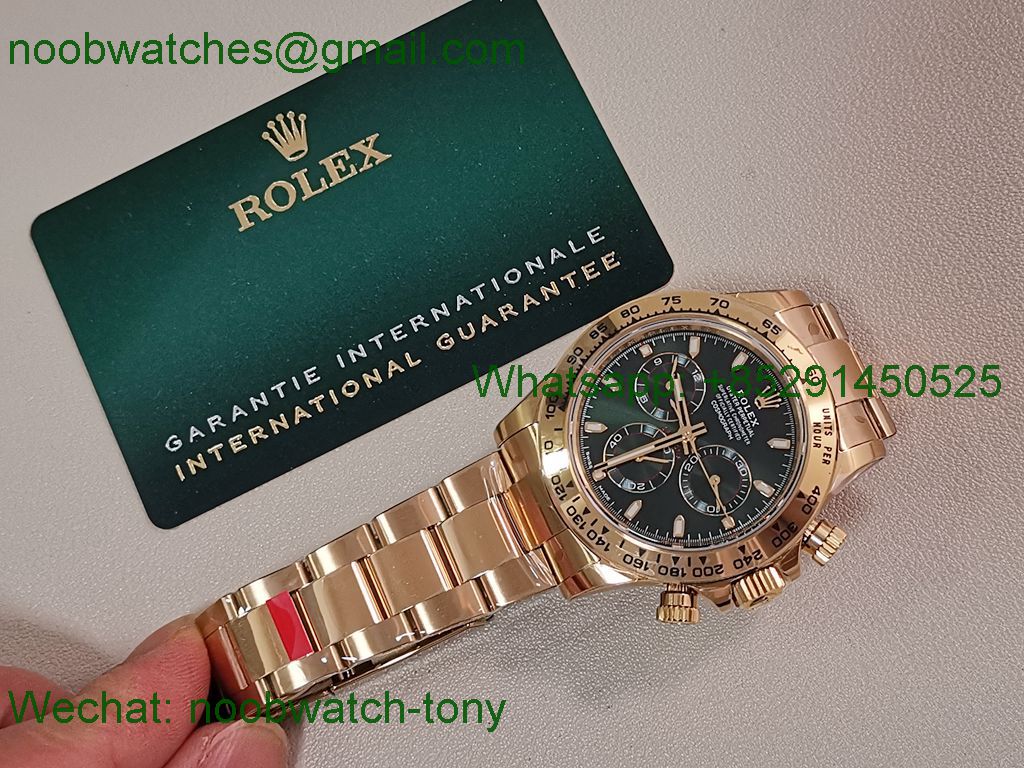 Replica Rolex Daytona 116508 Yellow Gold VSF 1:1 Best SuperClone Green Dial DD4130