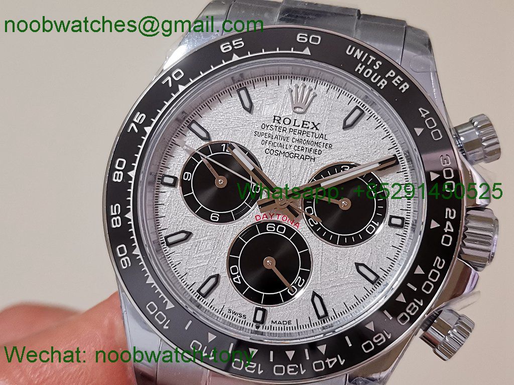Replica Rolex Daytona 126519 UFO Heavy Gain Weight 1:1 Best SuperClone Meteorite Dial Oysterflex Rubber Free Sprung