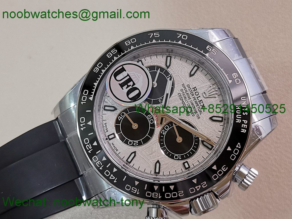 Replica Rolex Daytona 126519 UFO Heavy Gain Weight 1:1 Best SuperClone Meteorite Dial Oysterflex Rubber Free Sprung