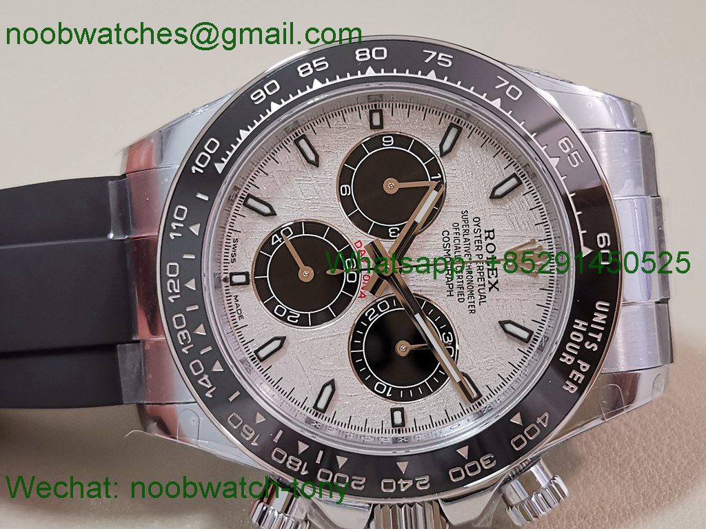 Replica Rolex Daytona 126519 UFO Heavy Gain Weight 1:1 Best SuperClone Meteorite Dial Oysterflex Rubber Free Sprung