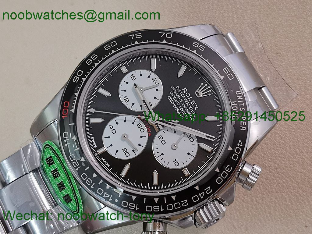 Replica Rolex Daytona 126529 Lemans Black White Dial 904L CBD Factory 4132 1:1 Best SuperCLone Heavy Gain Weight
