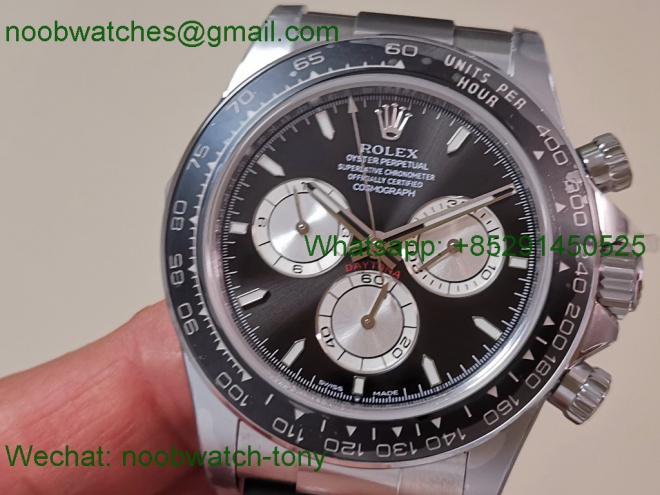 Replica Rolex Daytona 126519 White Gold Black Dial CBD Factory 4131 Heavy Gain Weight Best SuperClone OysterFlex