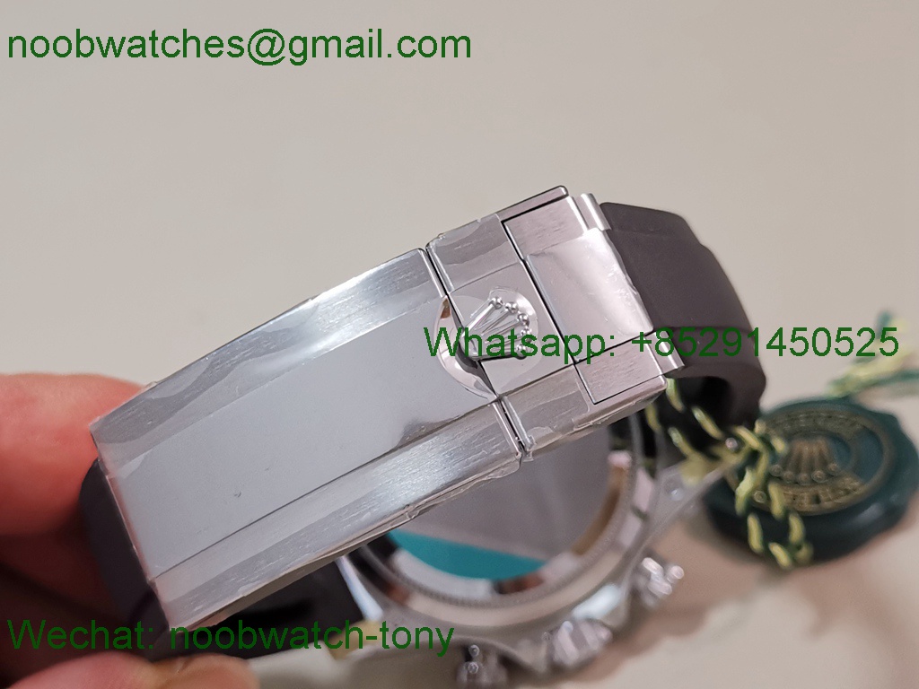 Replica Rolex Daytona 126519 White Gold Black Dial CBD Factory 4131 Heavy Gain Weight Best SuperClone OysterFlex