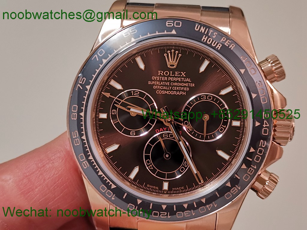 Replica Rolex Daytona 126515 Rose Gold Brown Dial CBD Factory 4131 Heavy Gain Weight Best SuperClone